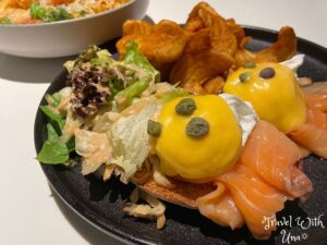 台中義式料理推薦 燻鮭魚奶油炒菇班尼蛋